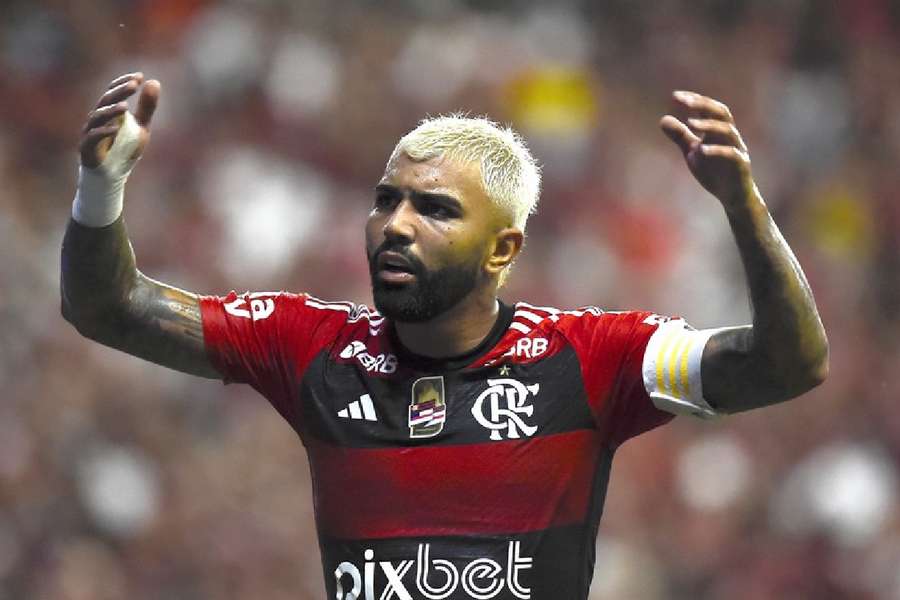Gabriel Barbosa em situação delicada no Flamengo