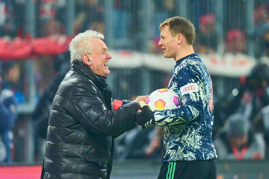 Maier (l.) und Neuer im Jahr 2024 Maier (l.) und Neuer im Jahr 2024