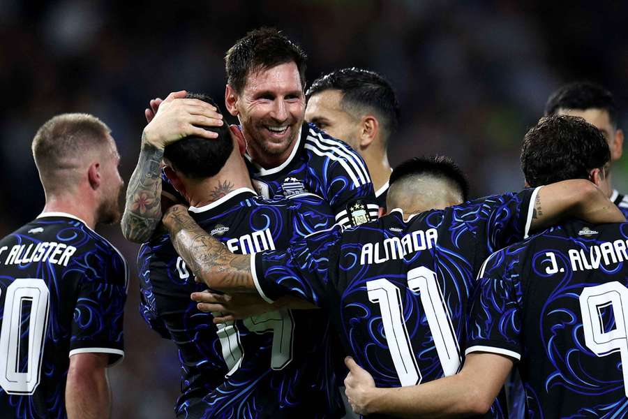 Argentina celebra un gol