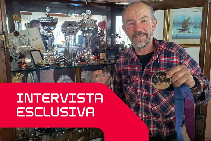 Maurilio De Zolt con le sue medaglie olimpiche.