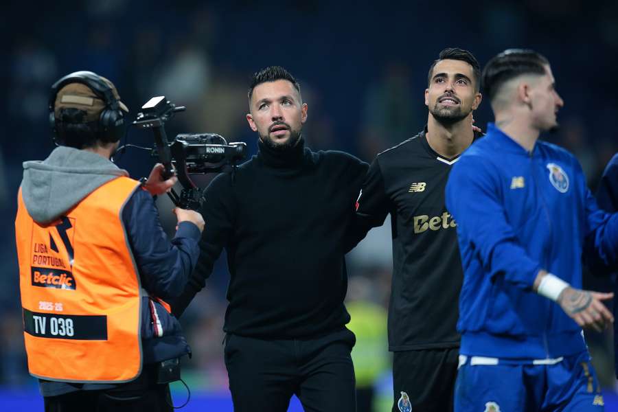 Farioli no final do jogo com o SC Braga Farioli no final do jogo com o SC Braga
