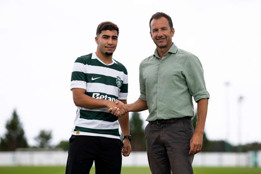 Moncef Zekri com Frederico Varandas