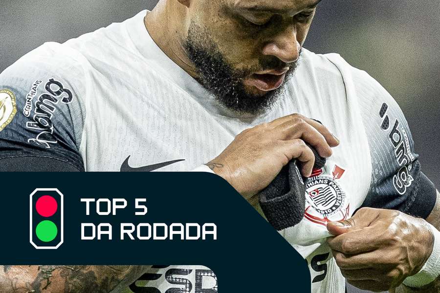 Memphis lustra o emblema corintiano após golaço de falta contra o Bahia
