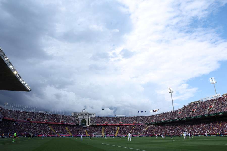 General view inside the Lluis Companys stadium
