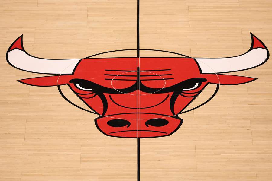 Bulls mid-court logo