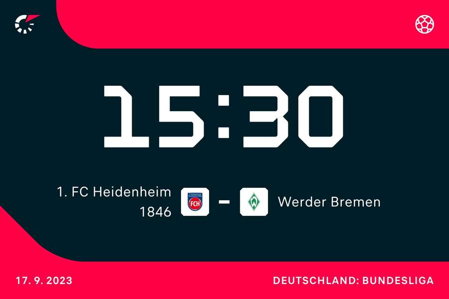 Heidenheim und Bremen eröffnen den heutigen Bundesliga-Sonntag.