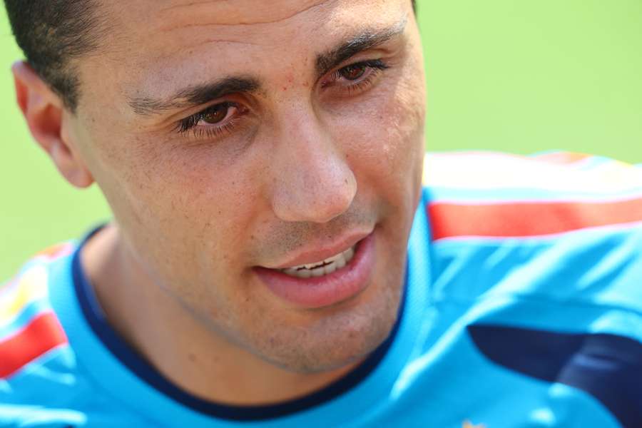 Rodri im Interview vor dem Training Rodri im Interview vor dem Training