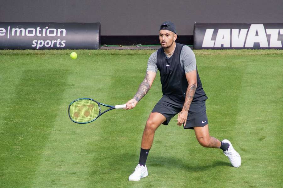 Kyrgios à l'entraînement.