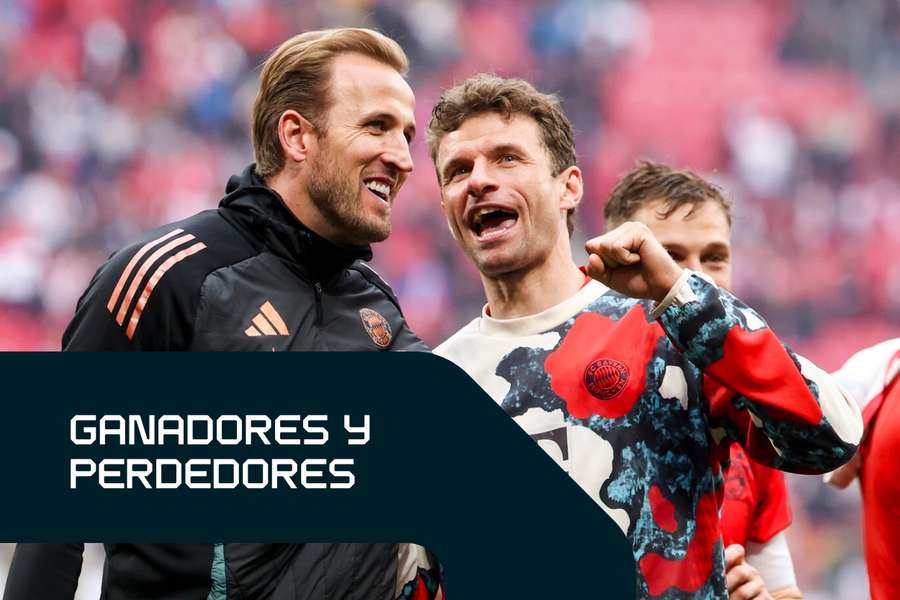 Harry Kane y Thomas Müller, del Bayern de Múnich
