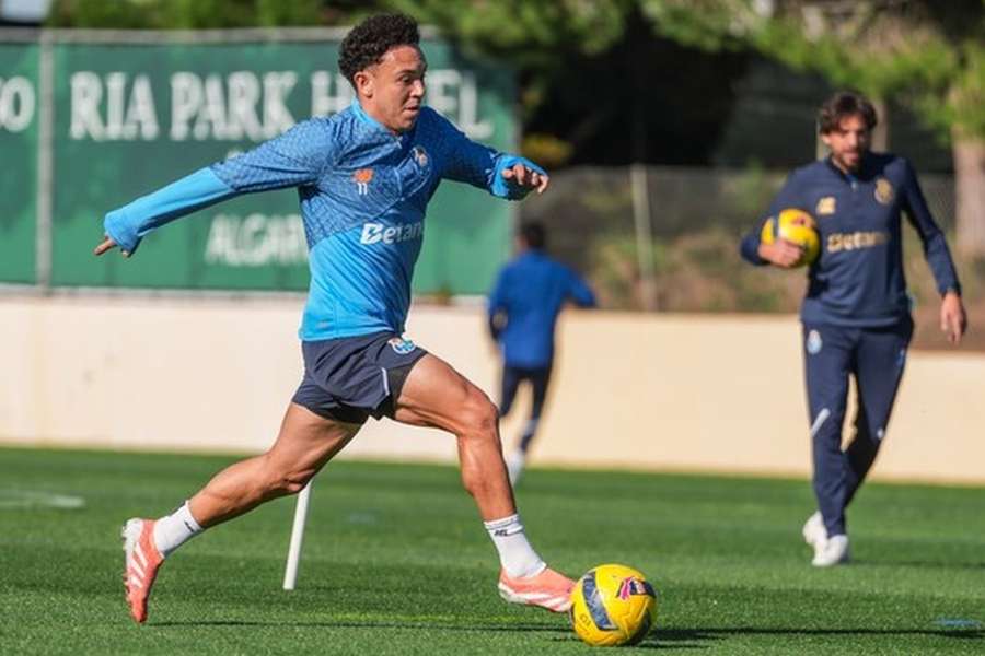 Pepê no treino do FC Porto