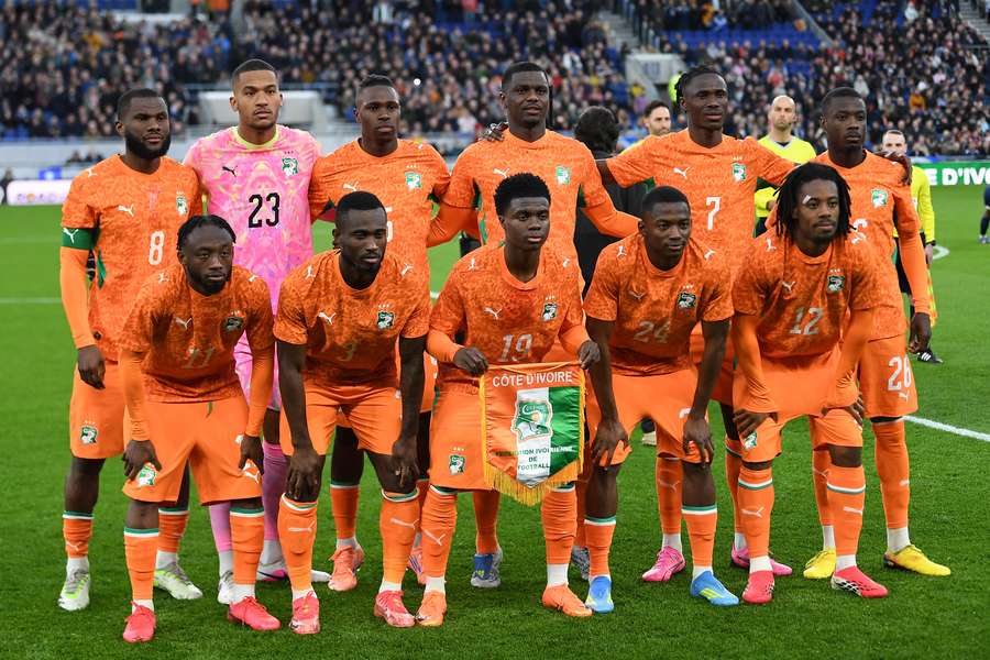 Die Elfenbeinküste posiert vor dem Freundschaftsspiel gegen Schottland am 31. März 2026