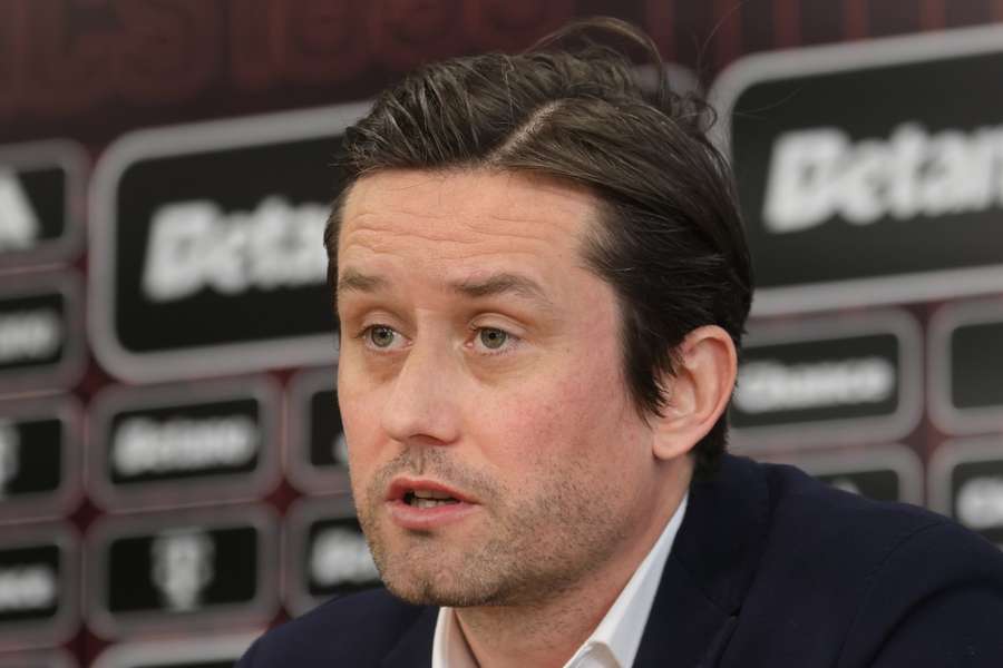 Tomas Rosicky bei einer Pressekonferenz von Sparta Prag.