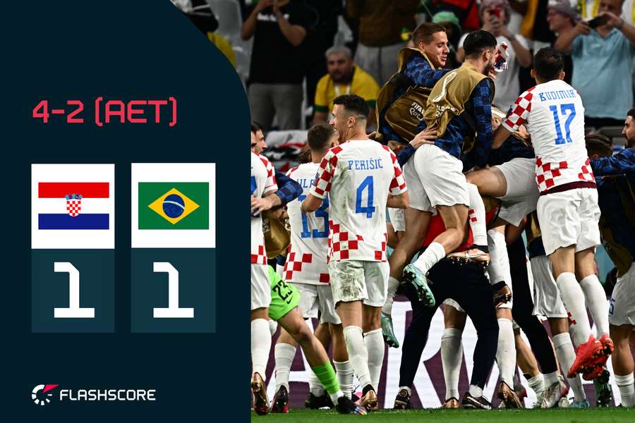 Croatia stun Brazil in the World Cup quarter finals