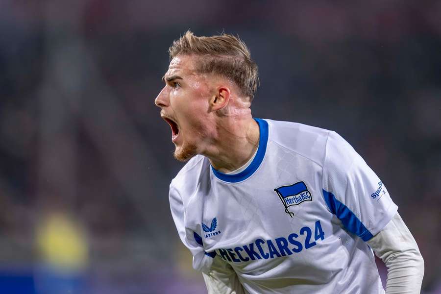 Marten Winkler bejubelt sein Tor zum 1:0.