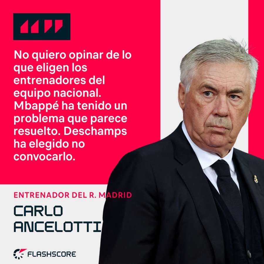 Las declaraciones de Carlo Ancelotti.