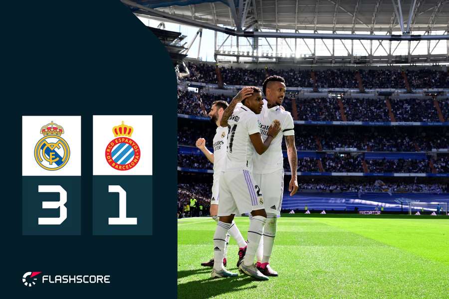 Real Madrid se impune cu 3-1 în fața Espanyol