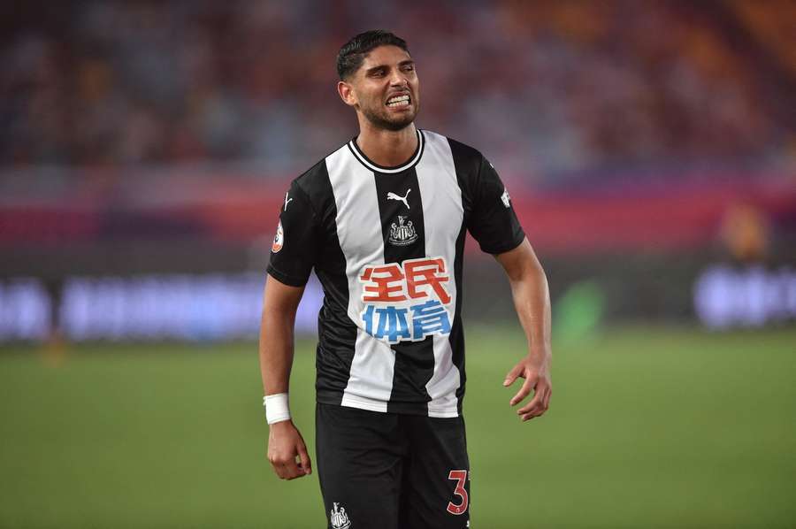 Lazaar playing for Newcastle