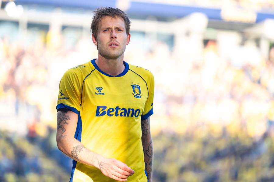 Nicolai Vallys in action for Brondby Nicolai Vallys in action for Brondby
