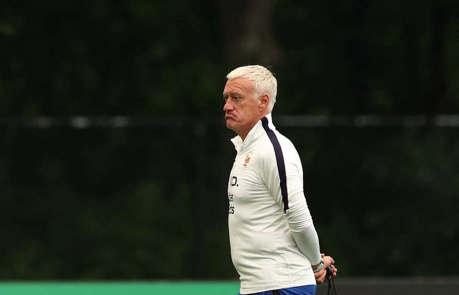 Deschamps during training Deschamps during training