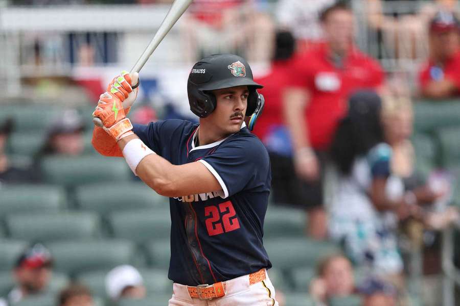 Konnor Griffin at bat during the 2025 All-Star Futures Game