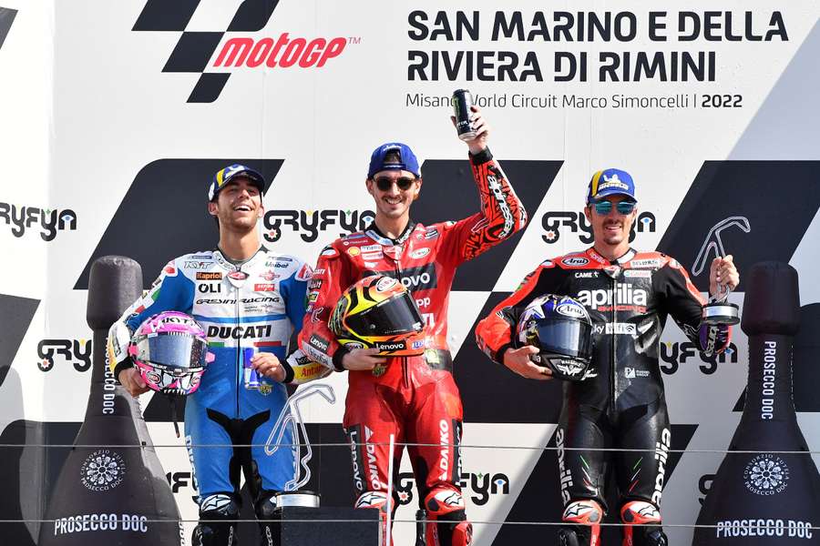 Bagnaia took first while Bastianini and Vinales rounded off the podium