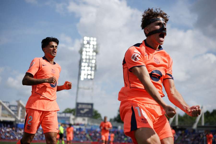 Fermin Lopez festeggia il gol