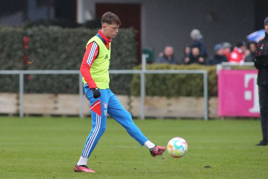 Paul Wanner im Training des FC Bayern.