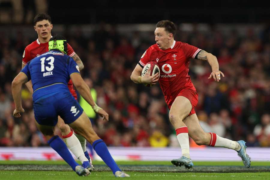 Josh Adams attempting to make a break against Italy during the Six Nations. Josh Adams attempting to make a break against Italy during the Six Nations.