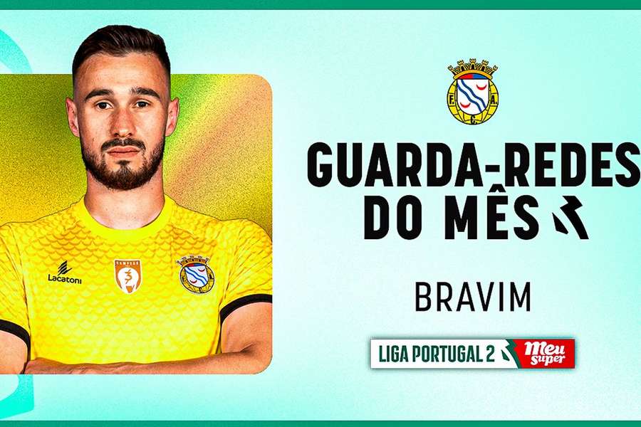 João Bravim foi o melhor guarda-redes da Liga 2 em abril