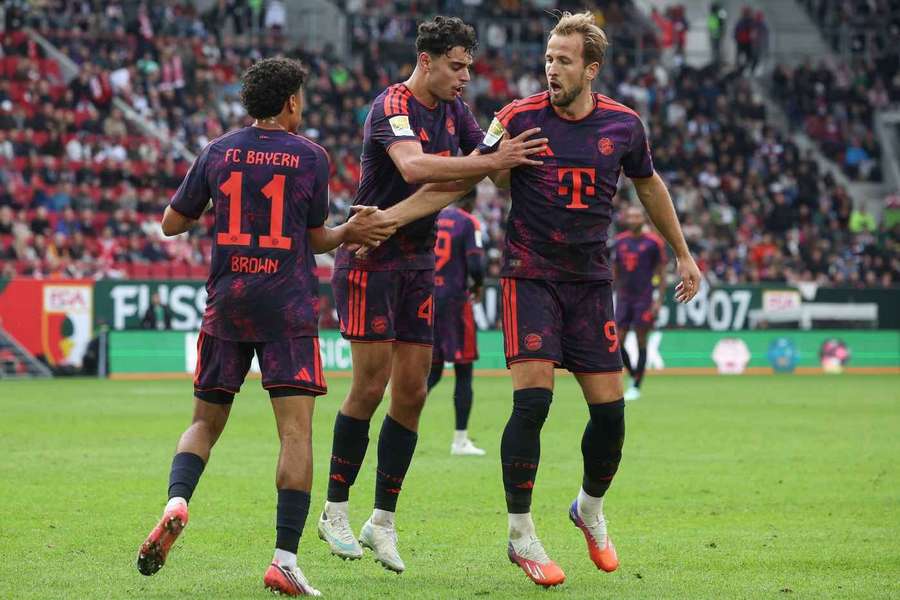Bayern Munich celebrate their equaliser Bayern Munich celebrate their equaliser