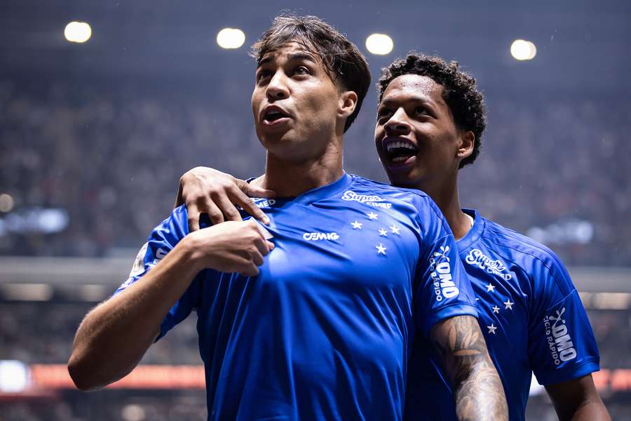Kaio Jorge fez o gol da vitória celeste sobre o Atlético-MG Kaio Jorge fez o gol da vitória celeste sobre o Atlético-MG