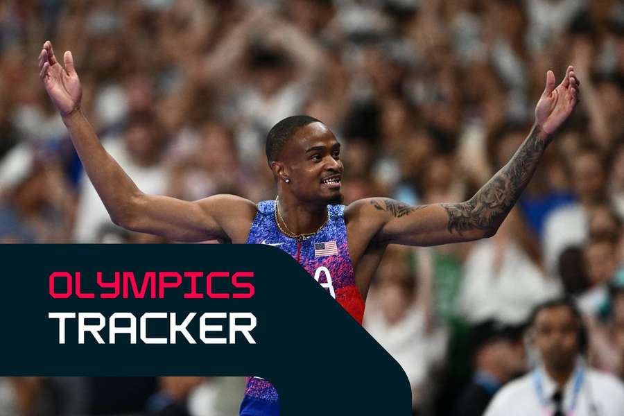 Quincy Hall of the USA won gold in the men's 400m final