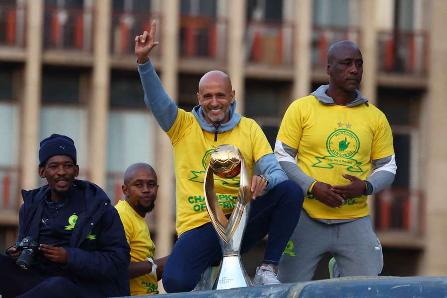 Miguel Cardoso durante os festejos