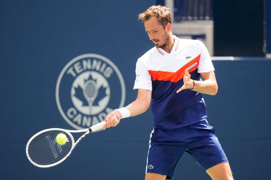 Daniil Medvedev in action last week in Canada