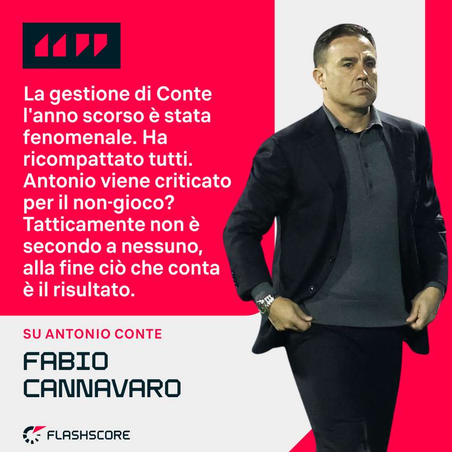 Cannavaro su Conte Cannavaro su Conte