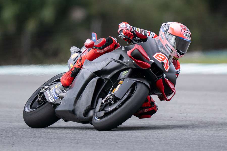 Marc Marquez durante i test di Sepang