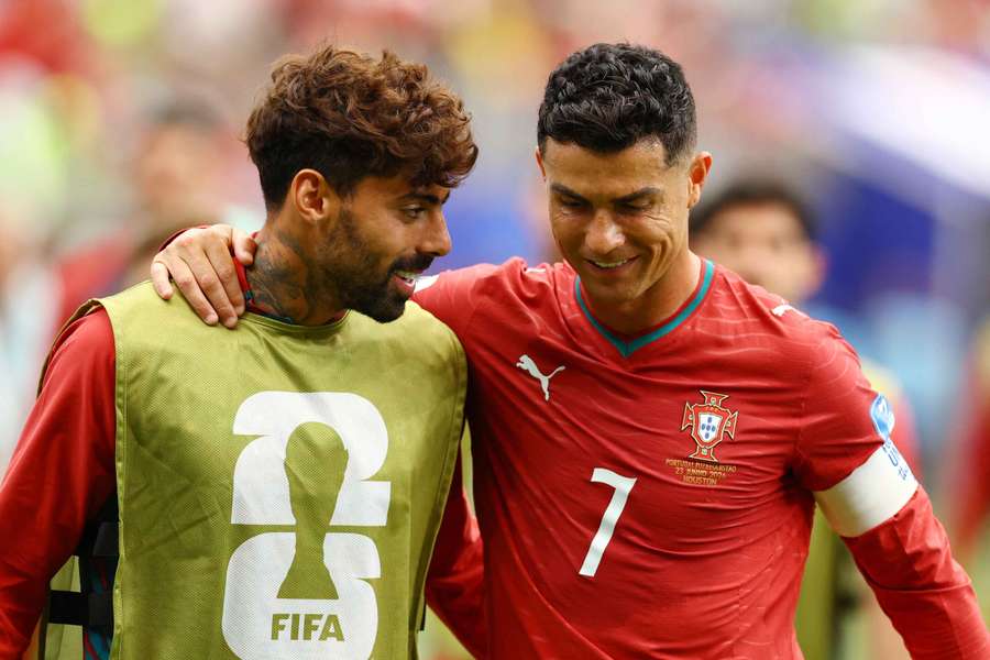 Samú Costa com Cristiano Ronaldo no Mundial-2026 Samú Costa com Cristiano Ronaldo no Mundial-2026