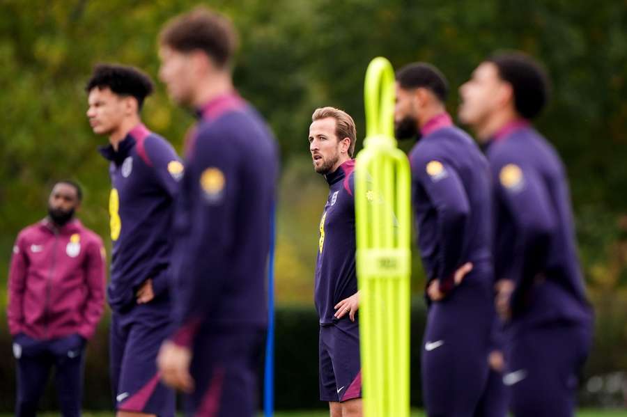 England's Harry Kane during a training session