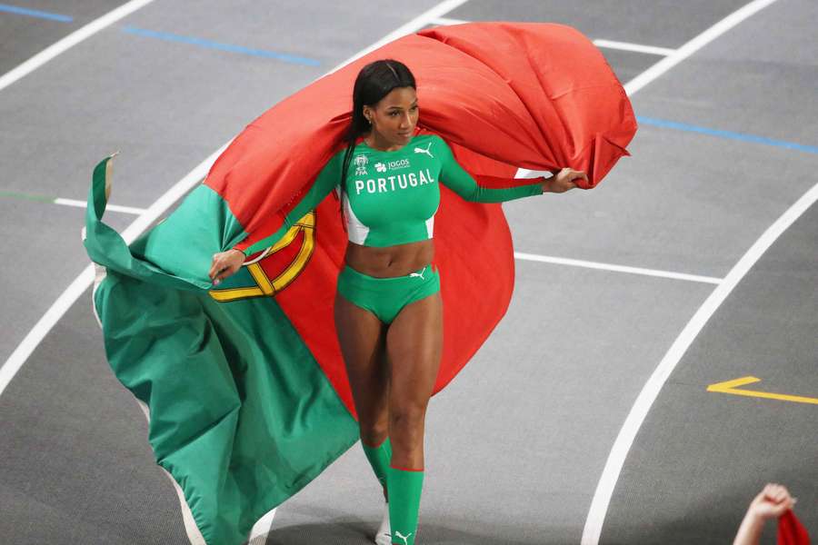 Patrícia Mamona durante os Europeus de Atletismo em 2023
