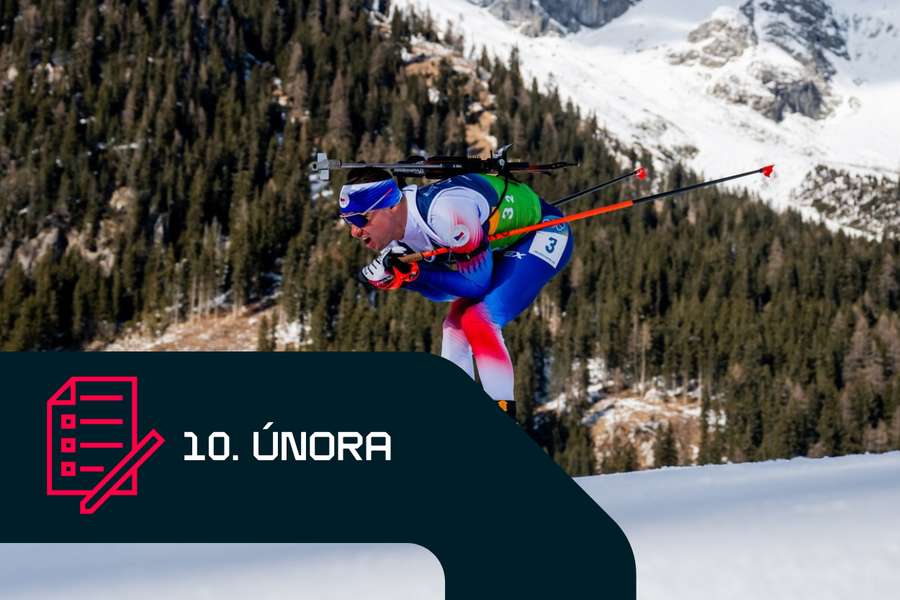 Michal Krčmář na olympijské trati v Anterselvě.