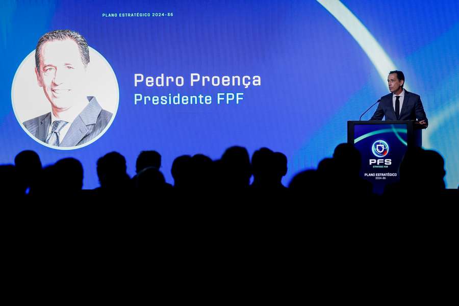 Pedro Proença na apresentação do Plano Estratégico 2024/36 da Federação Portuguesa de Futebol Pedro Proença na apresentação do Plano Estratégico 2024/36 da Federação Portuguesa de Futebol