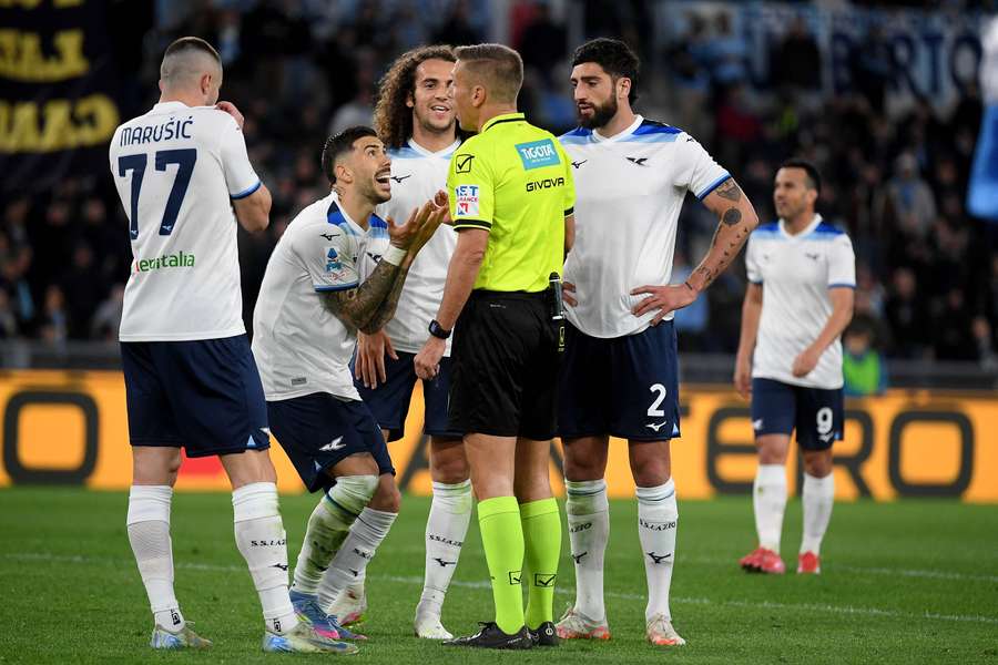 Davide Massa durante Lazio-Torino dello scorso 31 marzo