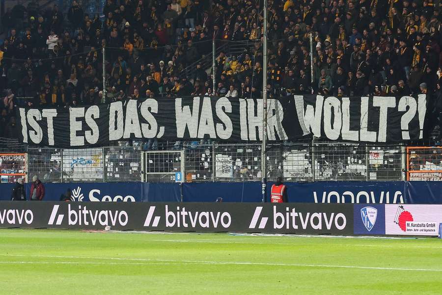 Bochumer Fans protestierten am Wochenende auf den Tribünen