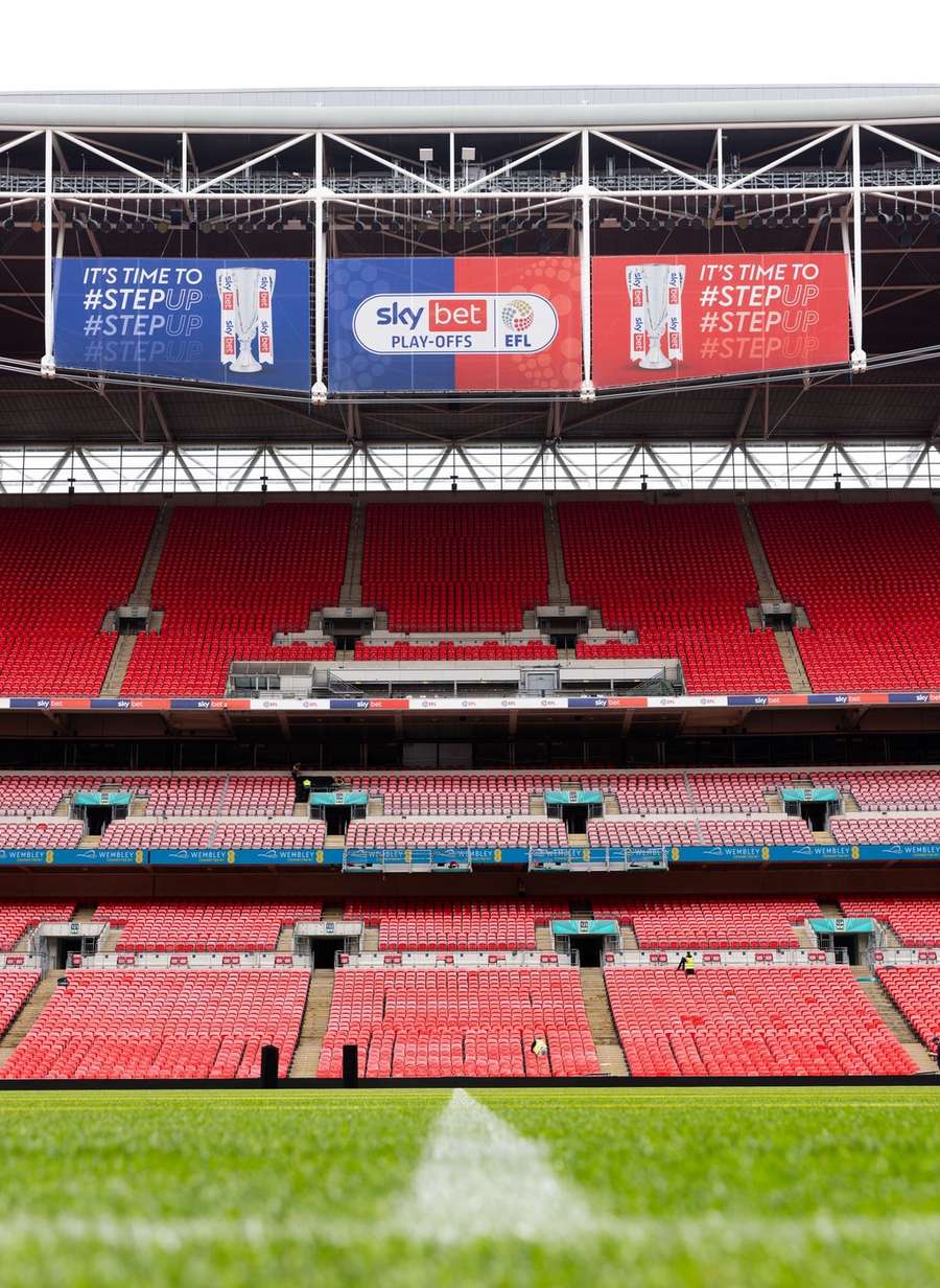 Wembley Stadium ahead of the Championship playoff final Wembley Stadium ahead of the Championship playoff final