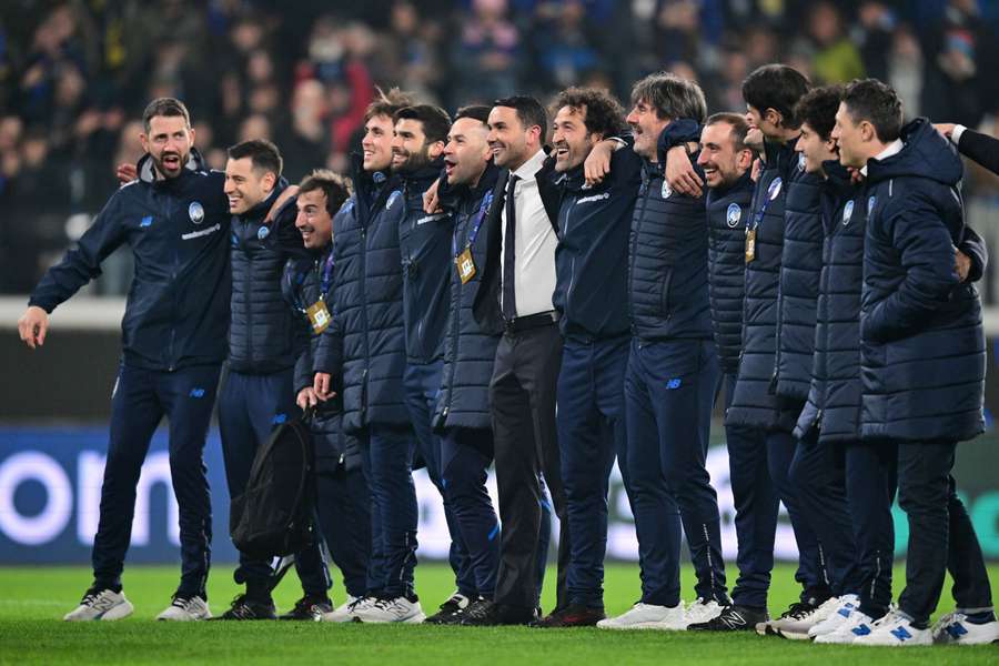 Trénerský štáb Atalanty sa teší na osemfinále Ligy majstrov.