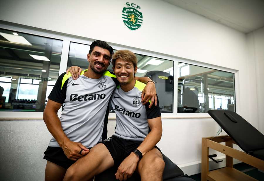 Ricardo Esgaio e Morita nos exames médicos Ricardo Esgaio e Morita nos exames médicos