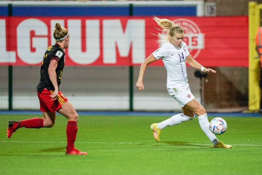 Hegerberg in action for Norway