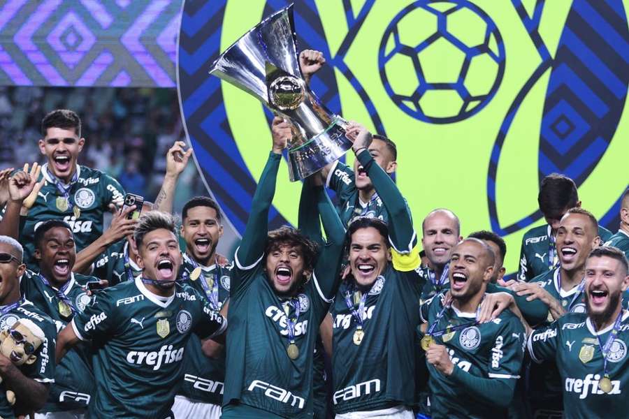 Palmeiras ergueu a taça de campeão brasileiro em vitória sobre o América Mineiro por 2 a 1, no Allianz Parque