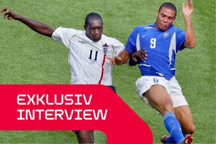 Emile Heskey (l.) und Ronaldo während des WM-Viertelfinals 2002 zwischen England und Brasilien Emile Heskey (l.) und Ronaldo während des WM-Viertelfinals 2002 zwischen England und Brasilien