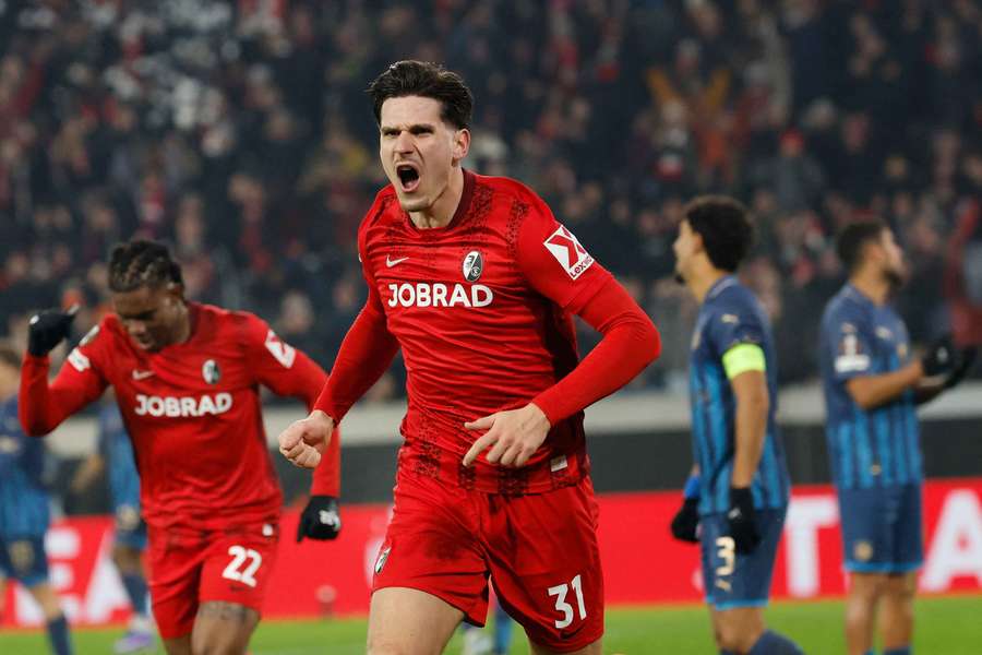 Igor Matanovic bejubelt einen Treffer im Europa-League-Spiel gegen Tel Aviv.